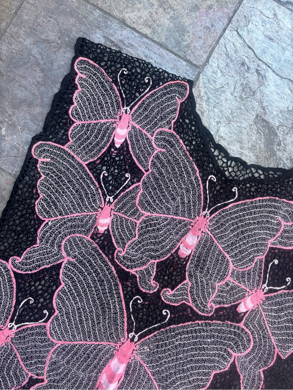 Vintage Butterfly crochet top